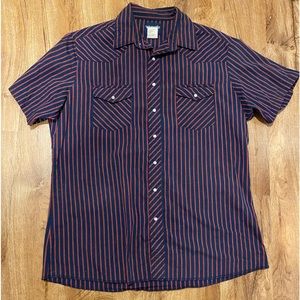 Levi’s Western Short Sleeve red/blue Pearl Snap XLT